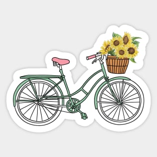 Sunflower Bicycle Sticker